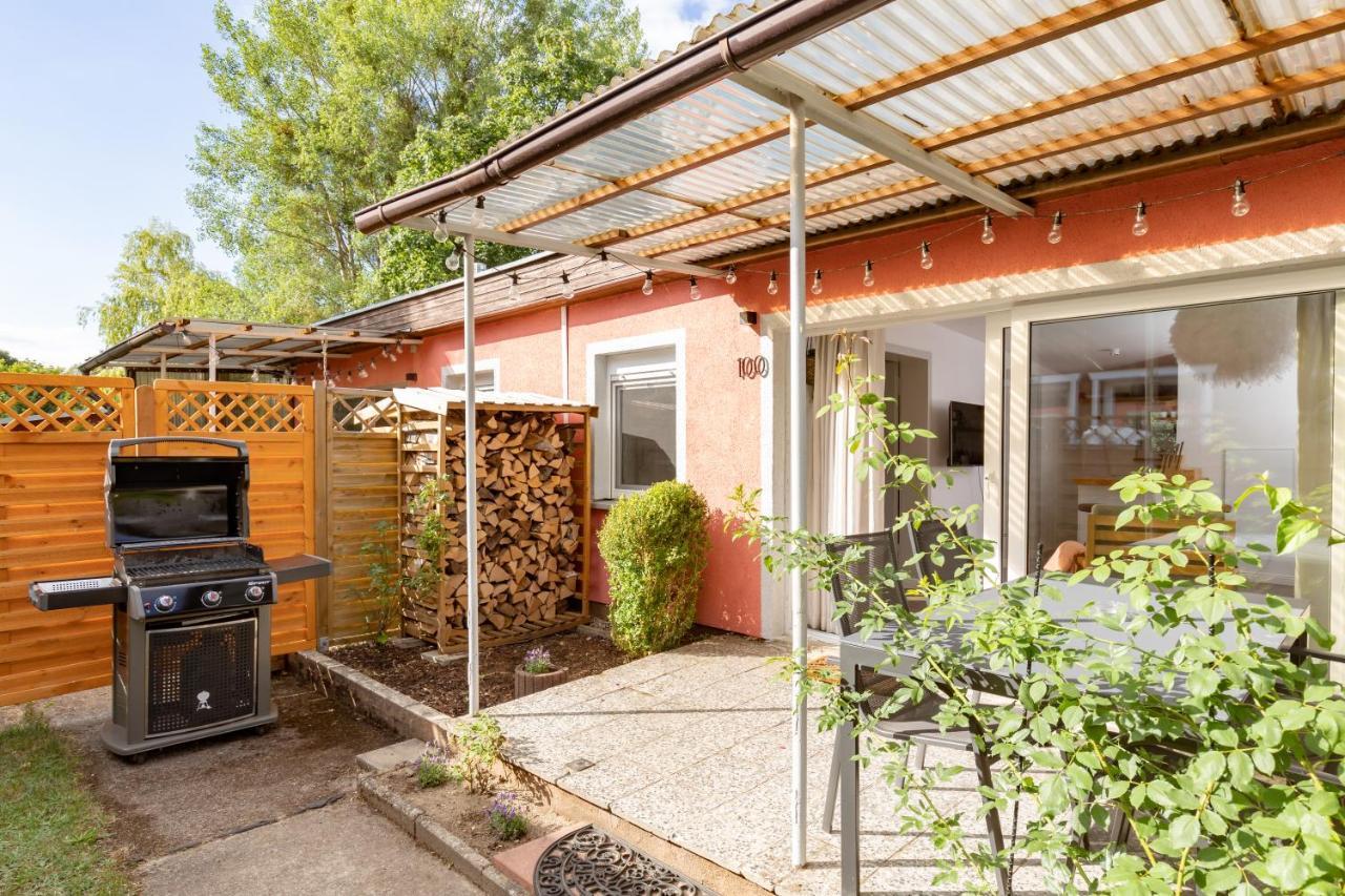 Gemutliches Tinyhouse Bungalow Mit Kamin & Sauna Am See Joachimsthal Eksteriør bilde