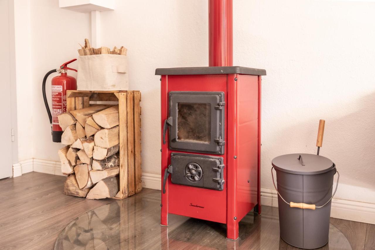 Gemutliches Tinyhouse Bungalow Mit Kamin & Sauna Am See Joachimsthal Eksteriør bilde