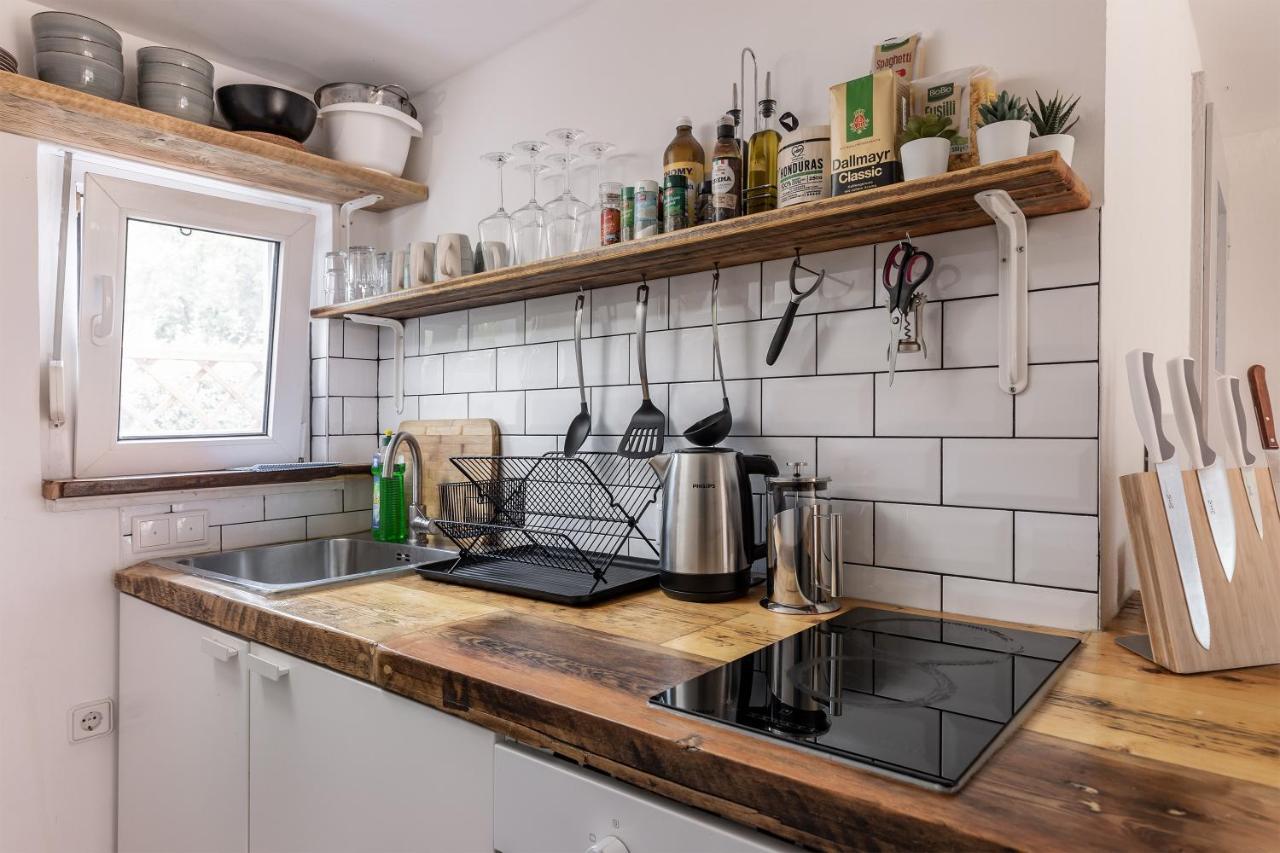Gemutliches Tinyhouse Bungalow Mit Kamin & Sauna Am See Joachimsthal Eksteriør bilde