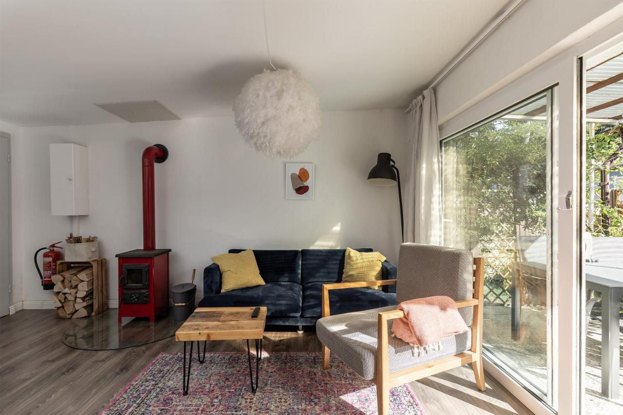 Gemutliches Tinyhouse Bungalow Mit Kamin & Sauna Am See Joachimsthal Eksteriør bilde