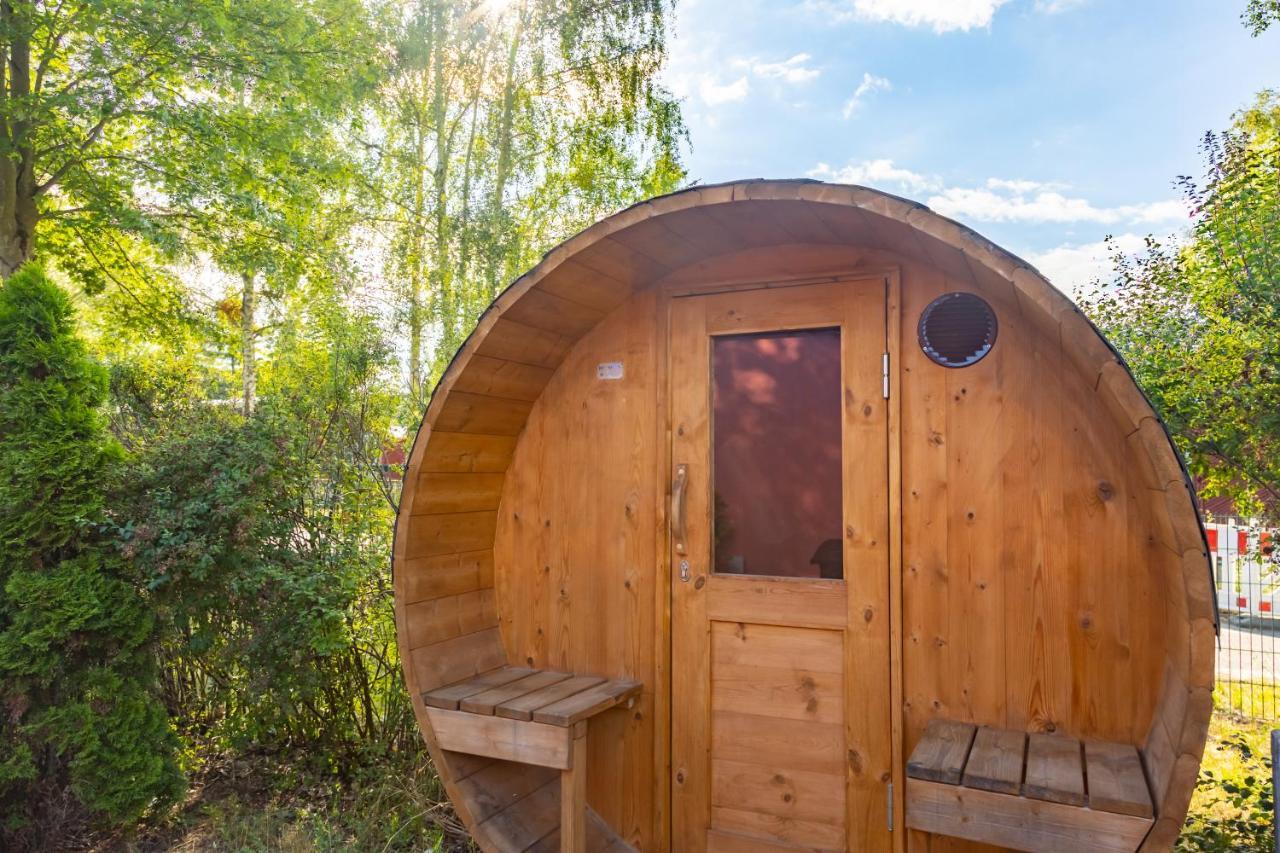 Gemutliches Tinyhouse Bungalow Mit Kamin & Sauna Am See Joachimsthal Eksteriør bilde